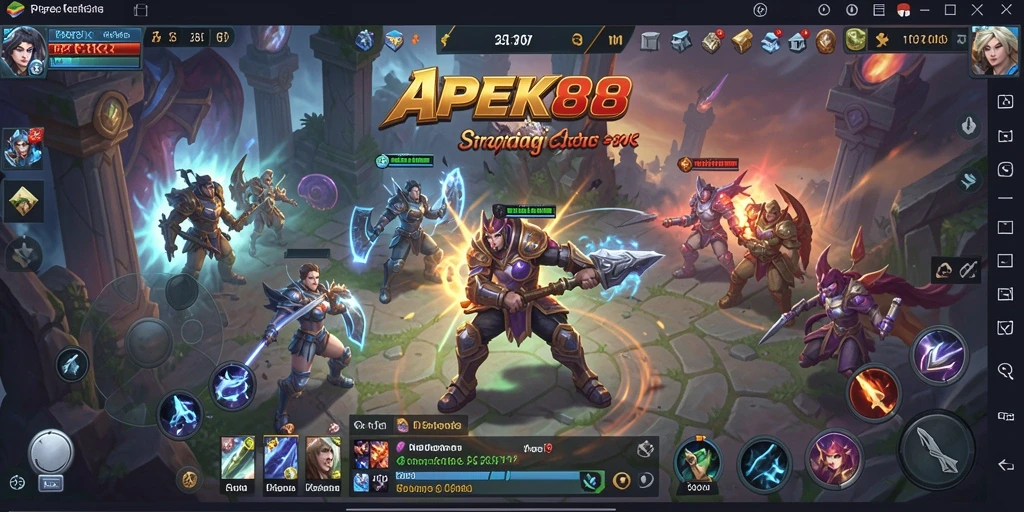 Screenshot gameplay APEK88 menampilkan aksi strategi intens.