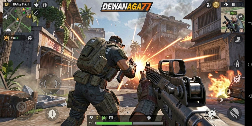 Tampilan gameplay seru dalam DEWANAGA77 dengan aksi TPS yang menarik.