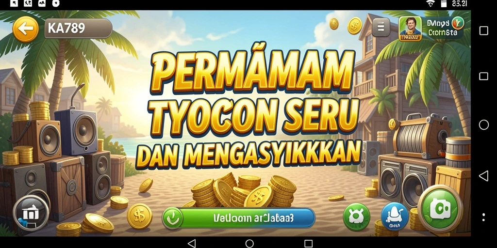 Gameplay seru dalam KA789 dengan elemen Tycoon yang menantang.