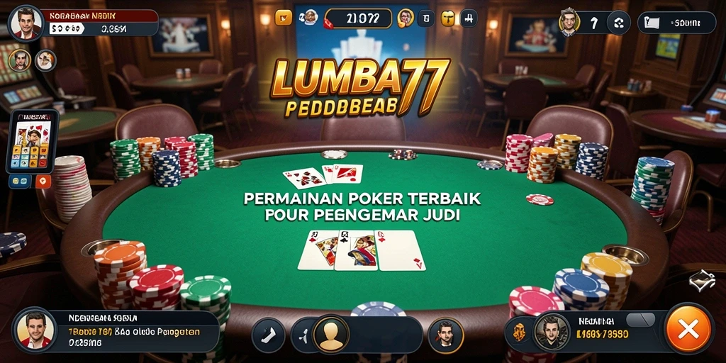 Tampilan gameplay Poker yang seru dan mendebarkan di LUMBA77.