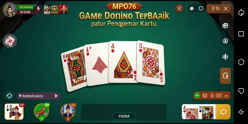 Tampilan gameplay seru dan interaktif dari game Domino MPO76.