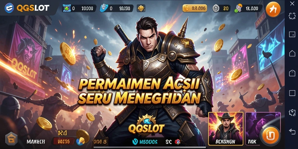 Screenshot QQSLOT menampilkan gameplay aksi yang seru dan mendebarkan.