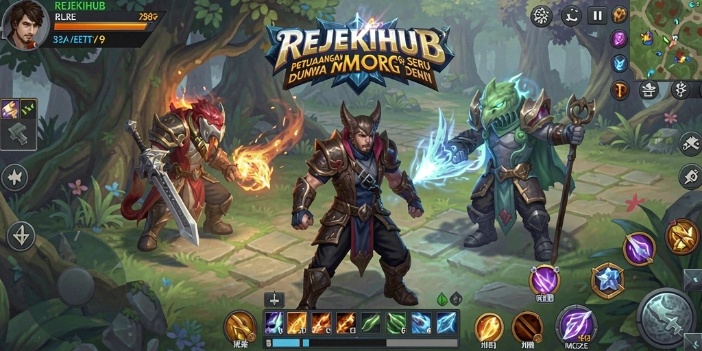Tampilan gameplay seru di dunia MMORPG REJEKIHUB.