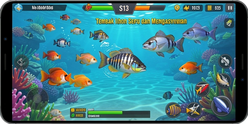 Gameplay seru menembak ikan dengan grafis menawan.