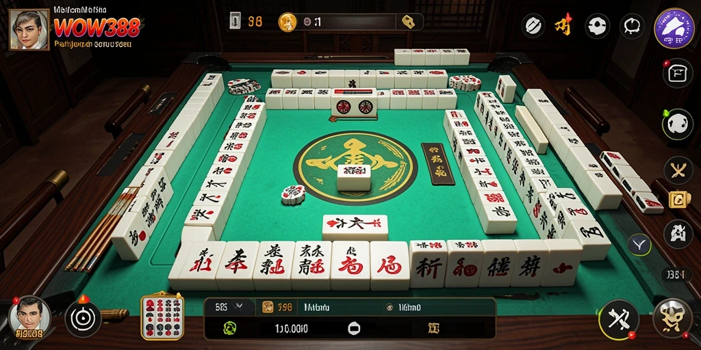Screenshot permainan Mahjong WOW388 yang menampilkan pengalaman bermain yang menarik.